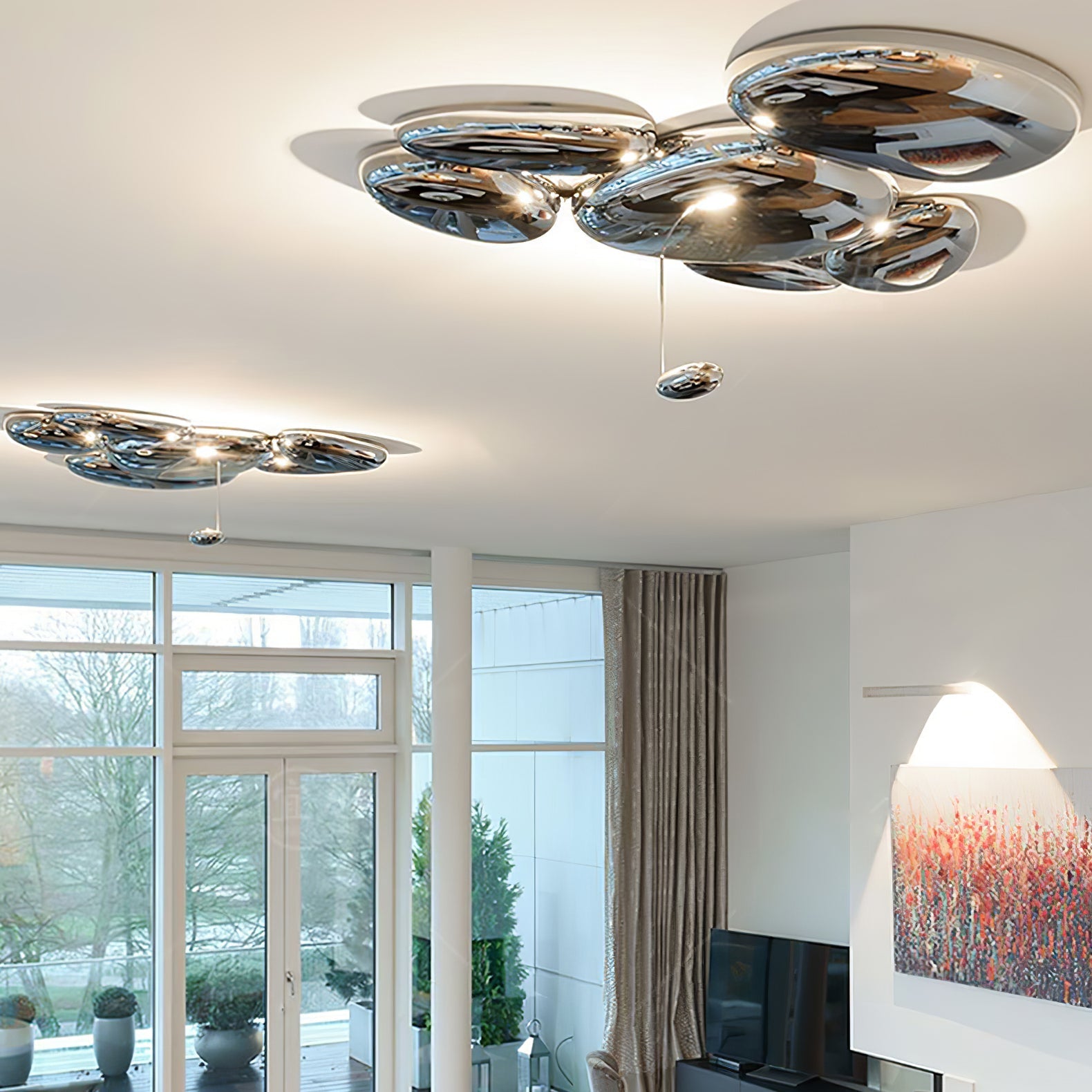 Valentina Contemporary Skydro Ceiling Light Smoke Gray