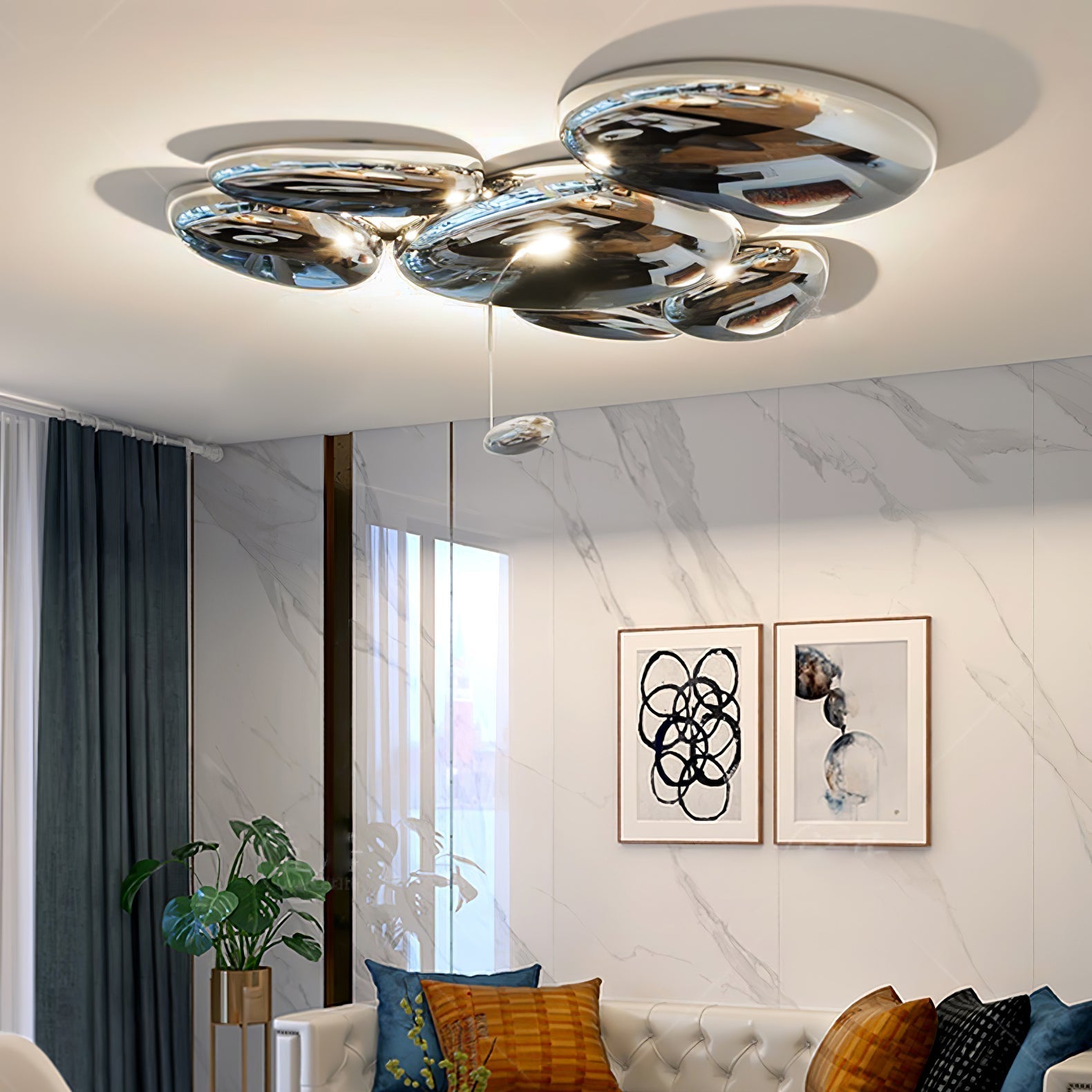 Valentina Contemporary Skydro Ceiling Light Smoke Gray