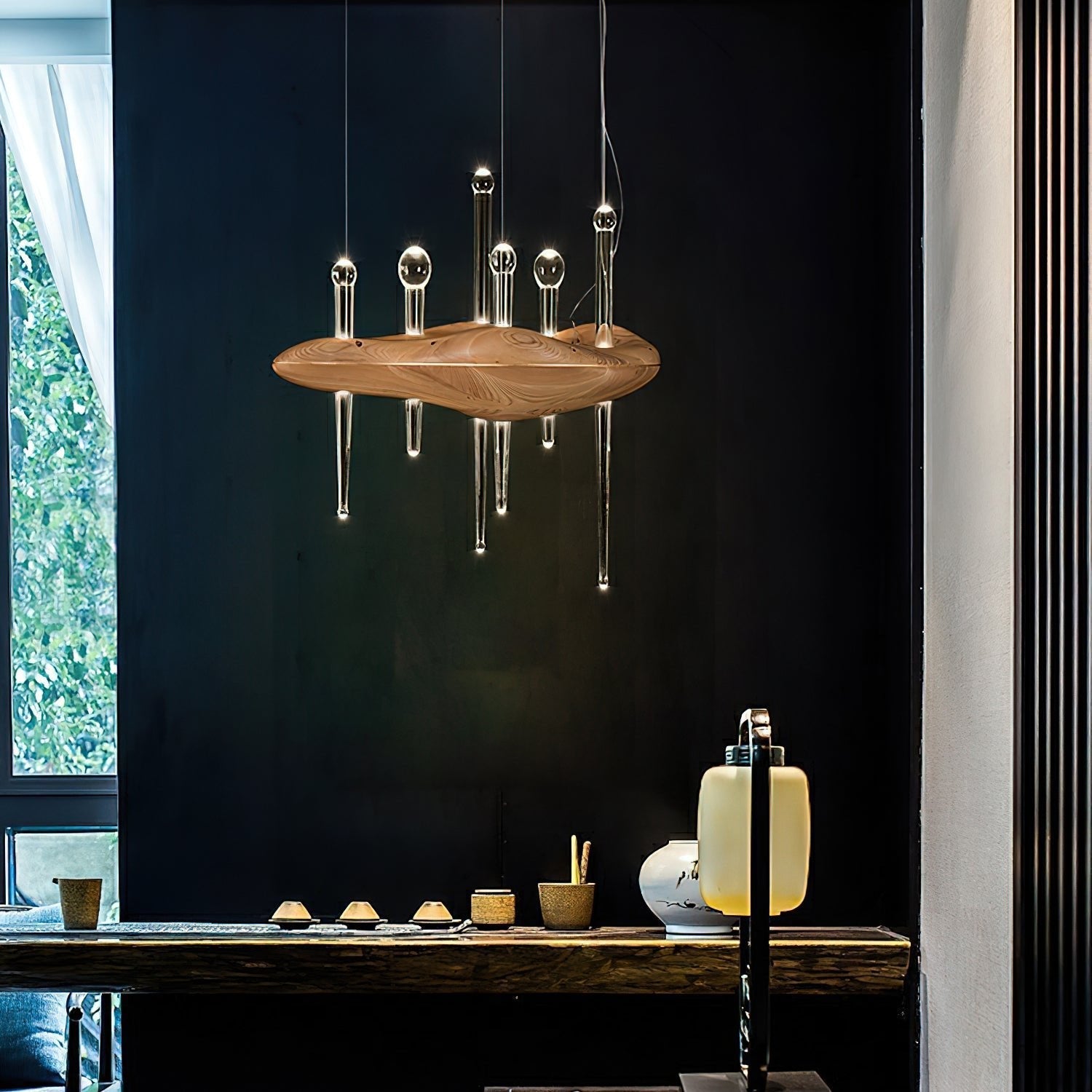 Umare Whimsical Oak Glass Pendant Light - Letslighting