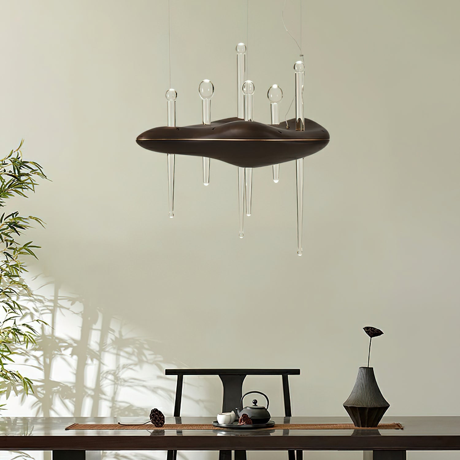 Umare Whimsical Oak Glass Pendant Light - Letslighting