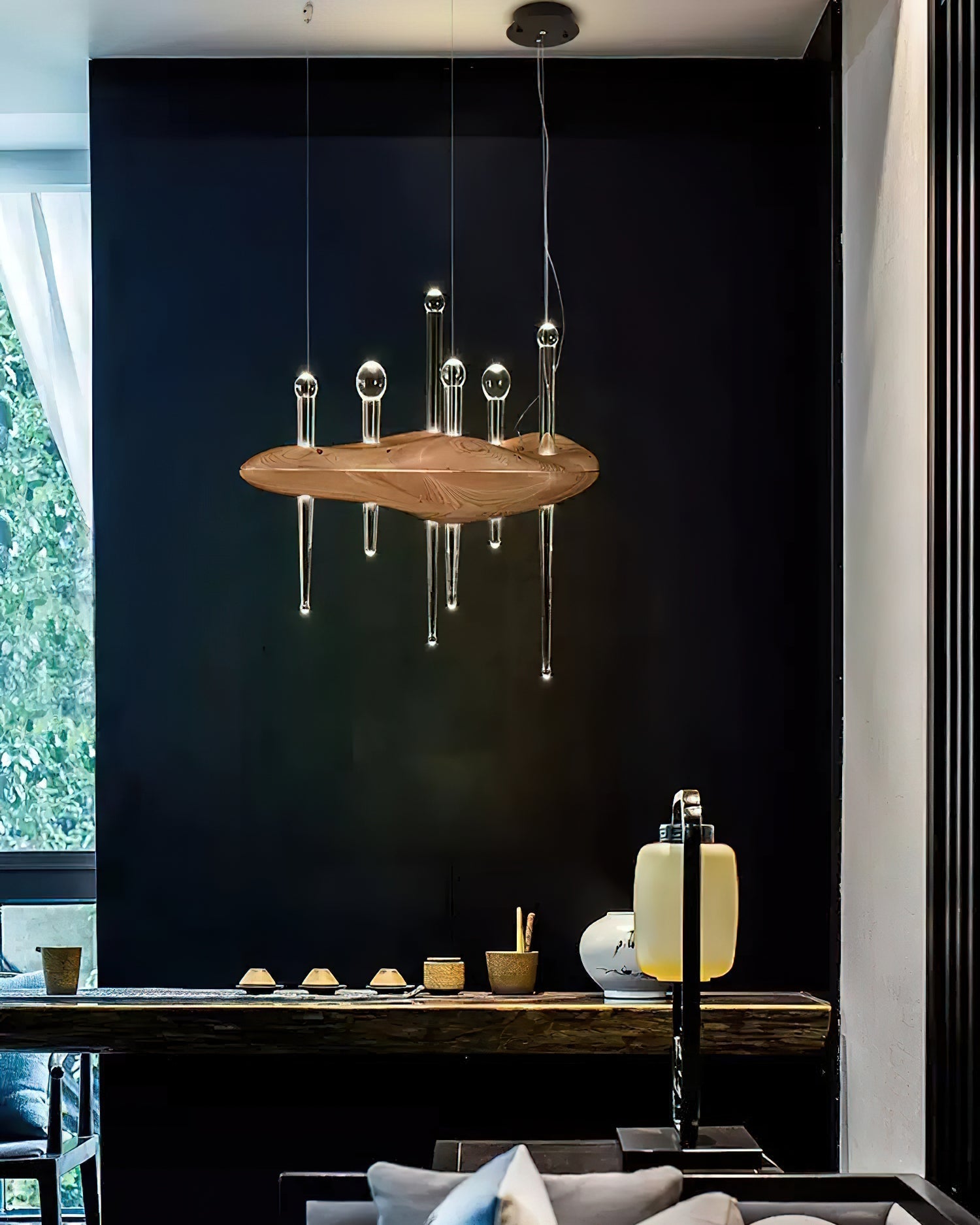 Umare Whimsical Oak Glass Pendant Light - Letslighting