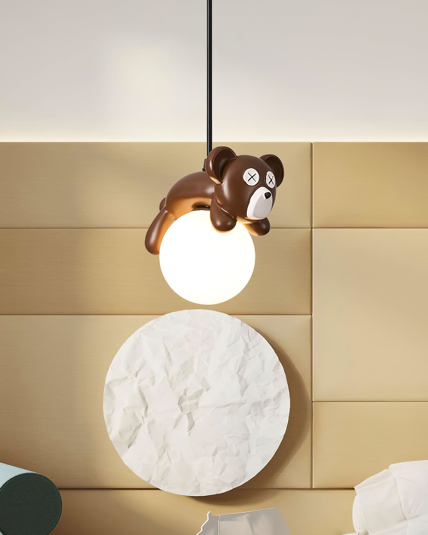 Sleepy Bear Pendant Lamp Whimsical Drifting Teddy - Letslighting
