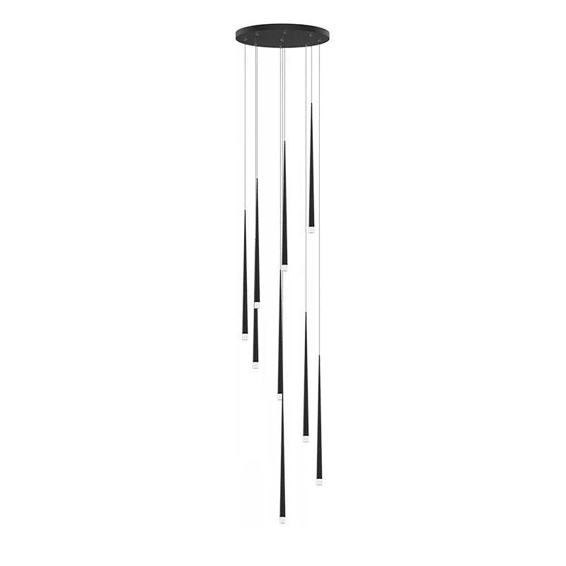 Lustra Chandelier Slender Black Minimalist - Letslighting