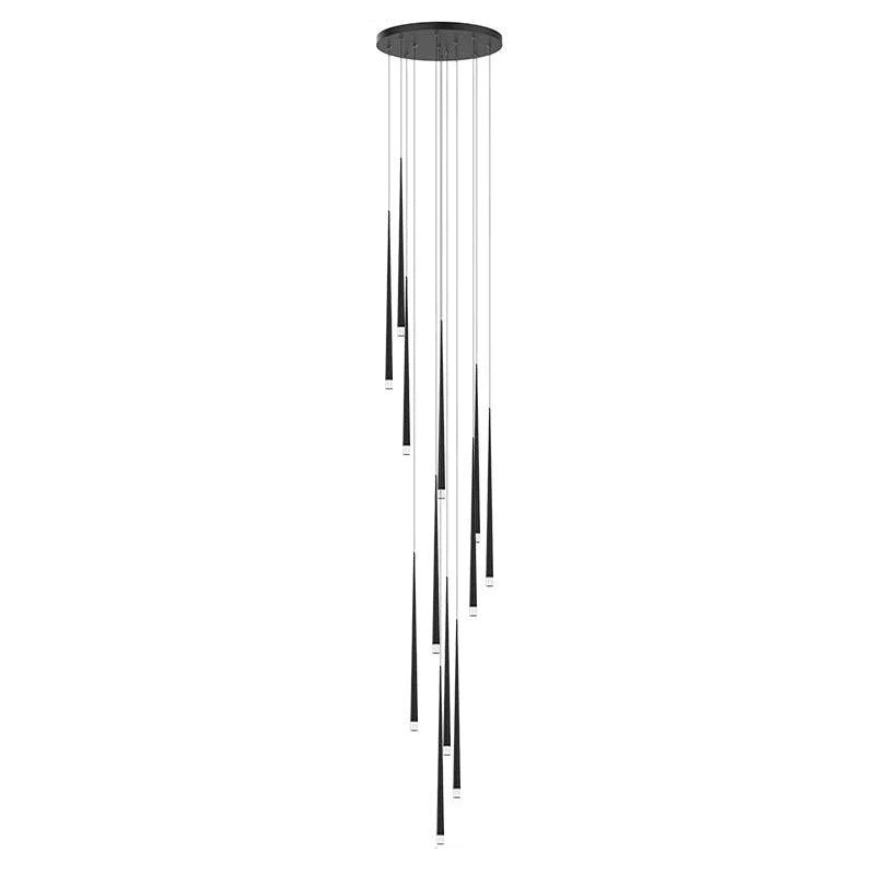 Lustra Chandelier Slender Black Minimalist - Letslighting