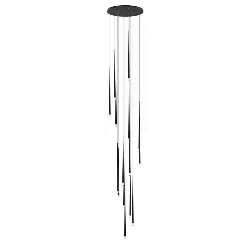 Lustra Chandelier Slender Black Minimalist - Letslighting