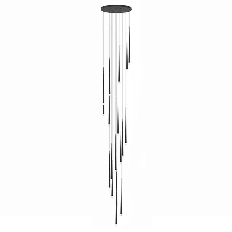 Lustra Chandelier Slender Black Minimalist - Letslighting