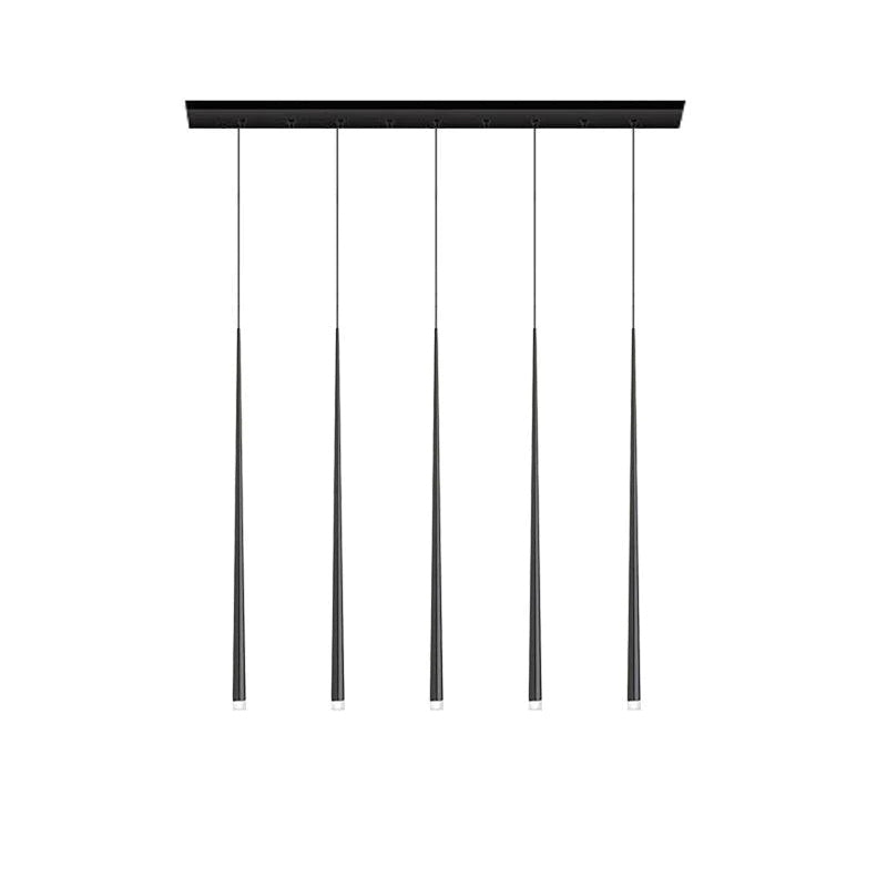 Lustra Chandelier Slender Black Minimalist - Letslighting