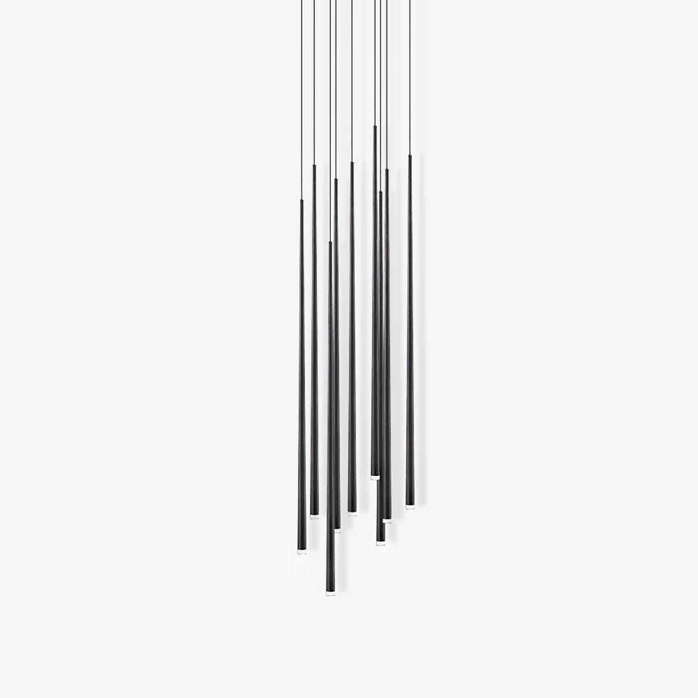 Lustra Chandelier Slender Black Minimalist - Letslighting