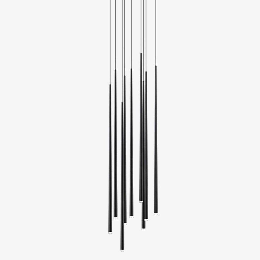 Lustra Chandelier Slender Black Minimalist - Letslighting