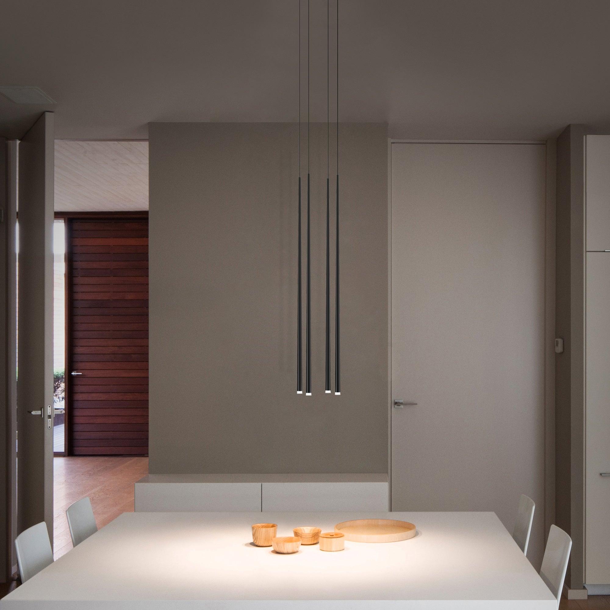 Lustra Chandelier Slender Black Minimalist - Letslighting