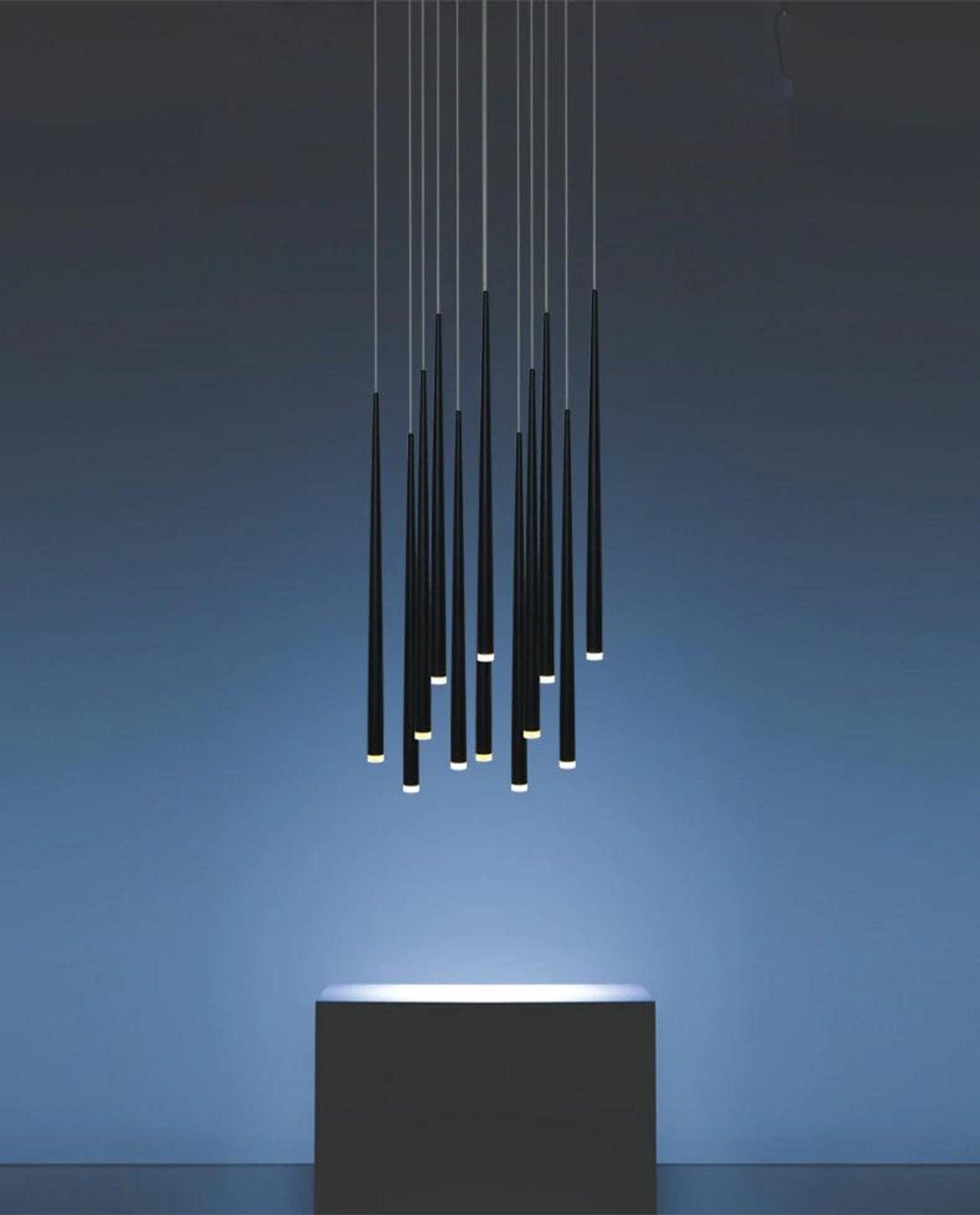 Lustra Chandelier Slender Black Minimalist - Letslighting