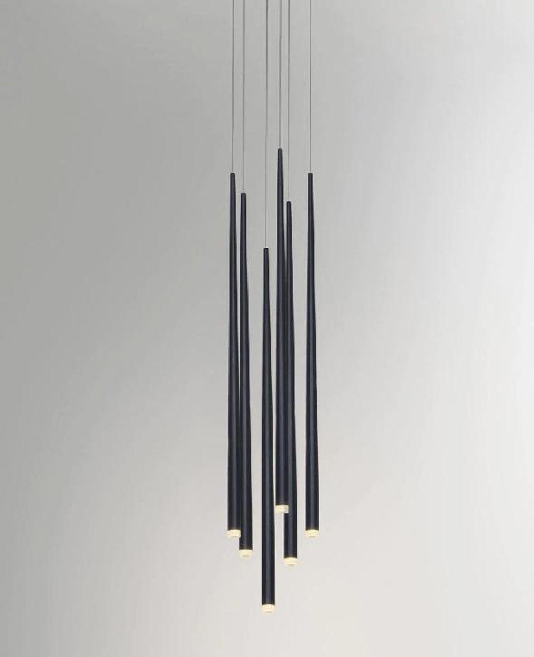 Lustra Chandelier Slender Black Minimalist - Letslighting
