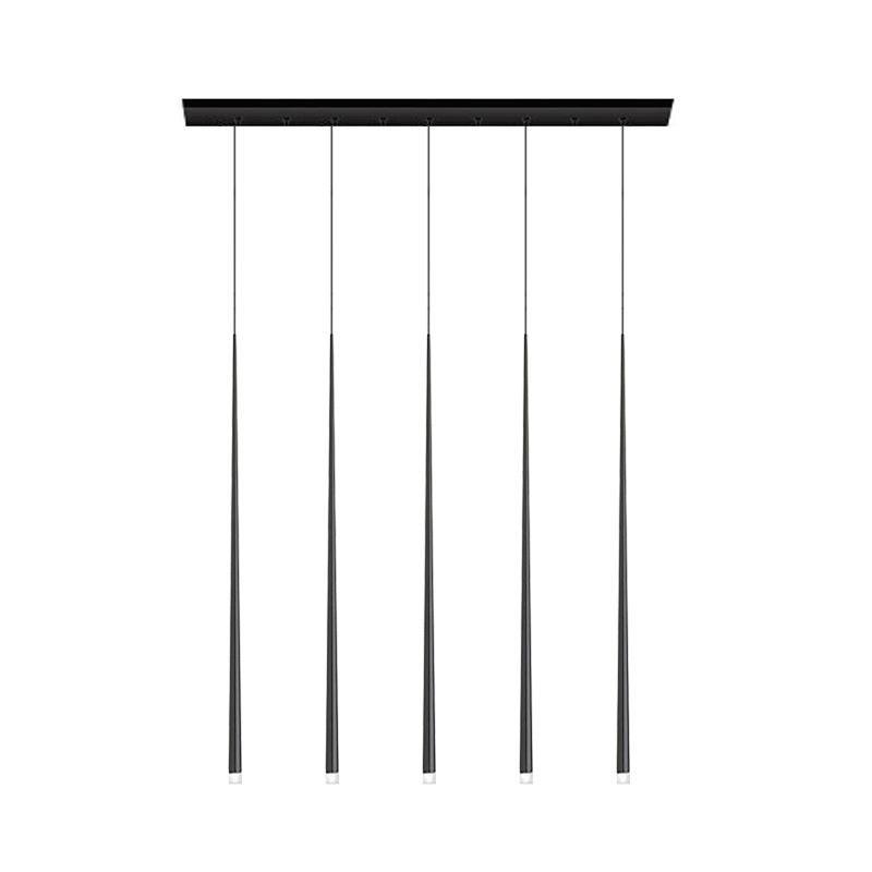 Lustra Chandelier Slender Black Minimalist - Letslighting
