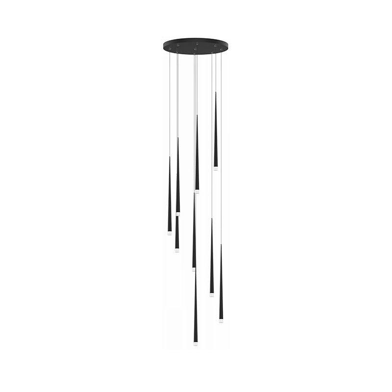 Lustra Chandelier Slender Black Minimalist - Letslighting