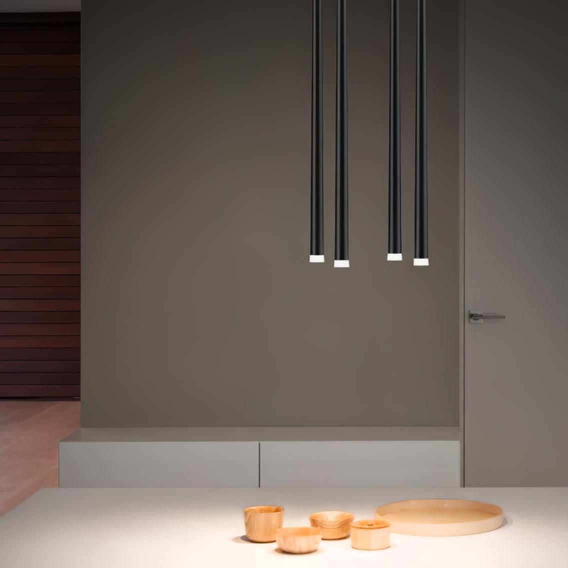Lustra Chandelier Slender Black Minimalist - Letslighting