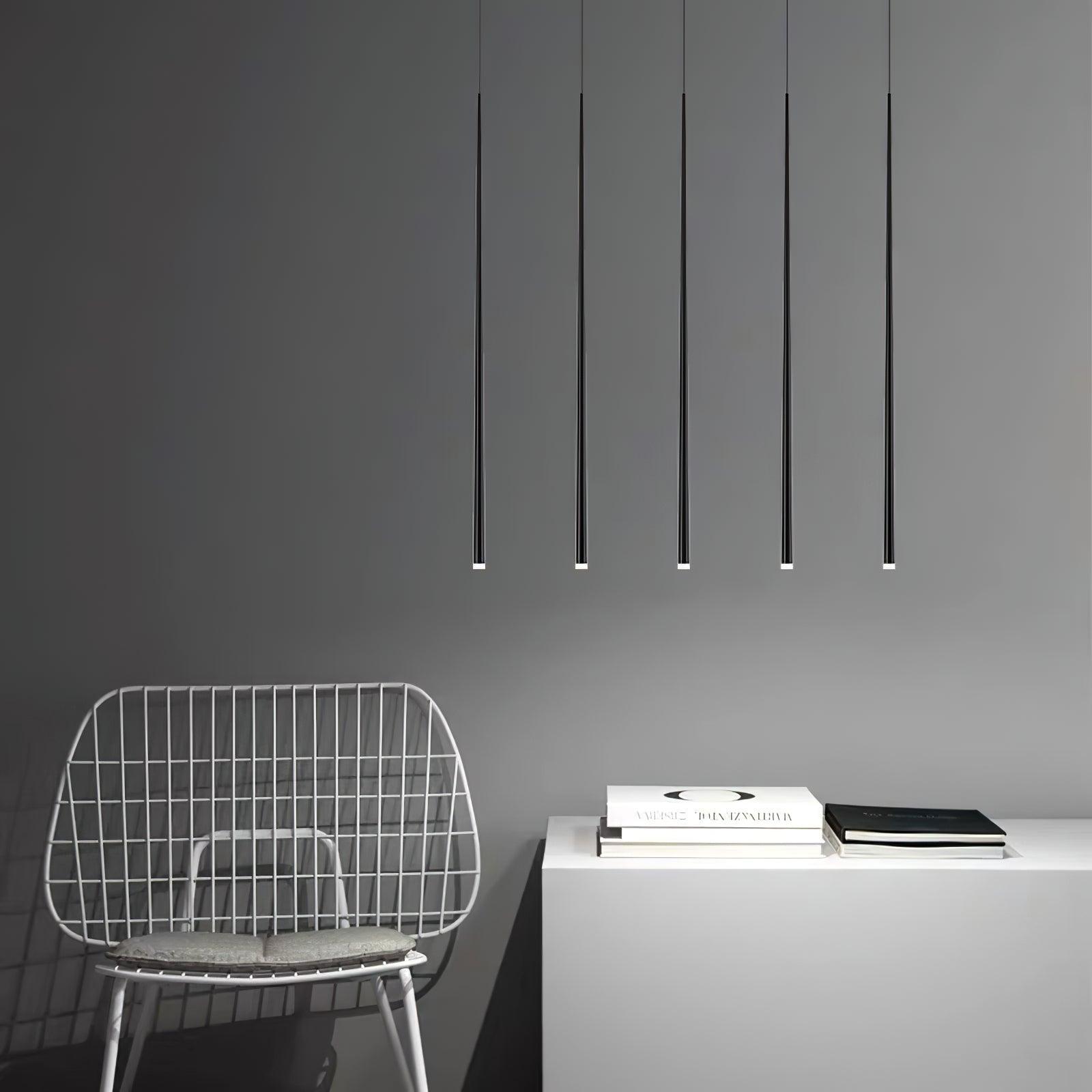 Lustra Chandelier Slender Black Minimalist - Letslighting