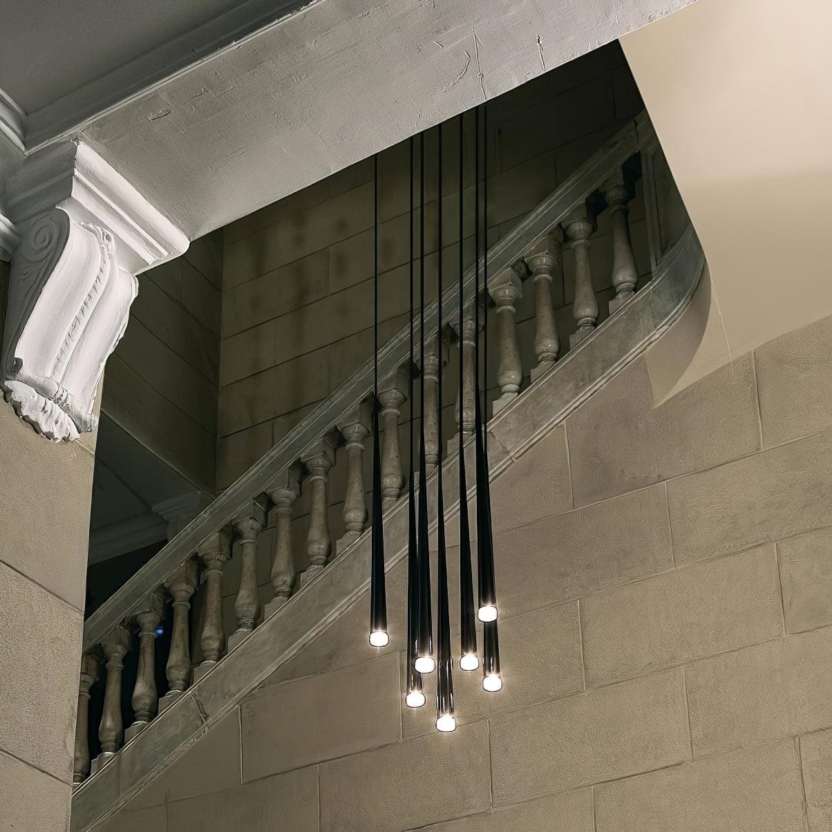 Lustra Chandelier Slender Black Minimalist - Letslighting