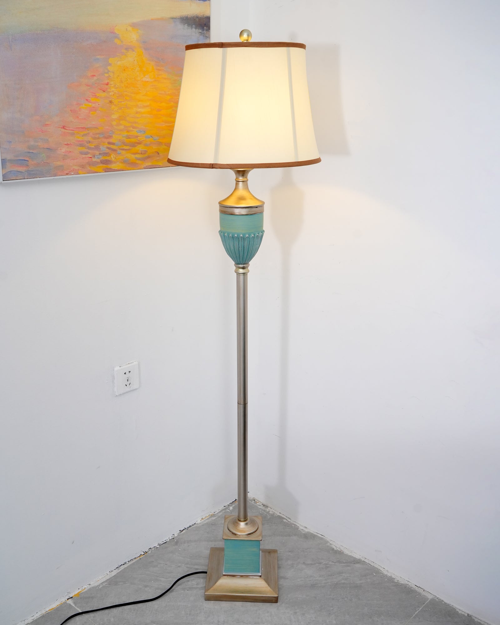 Chester Vintage Resin Floor Lamp - Letslighting