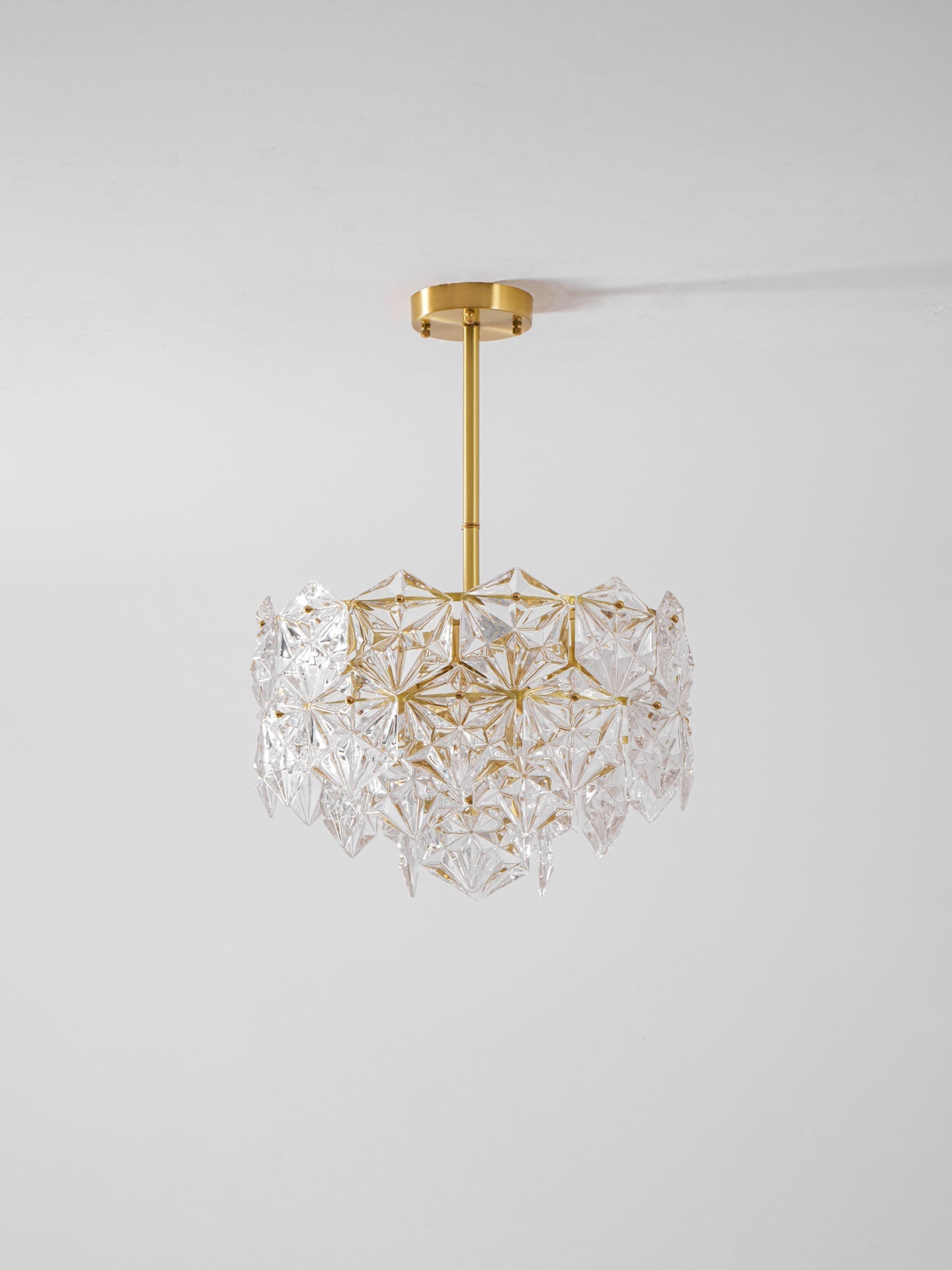 Lustra Chandelier Snowflake Glass Gold - Letslighting