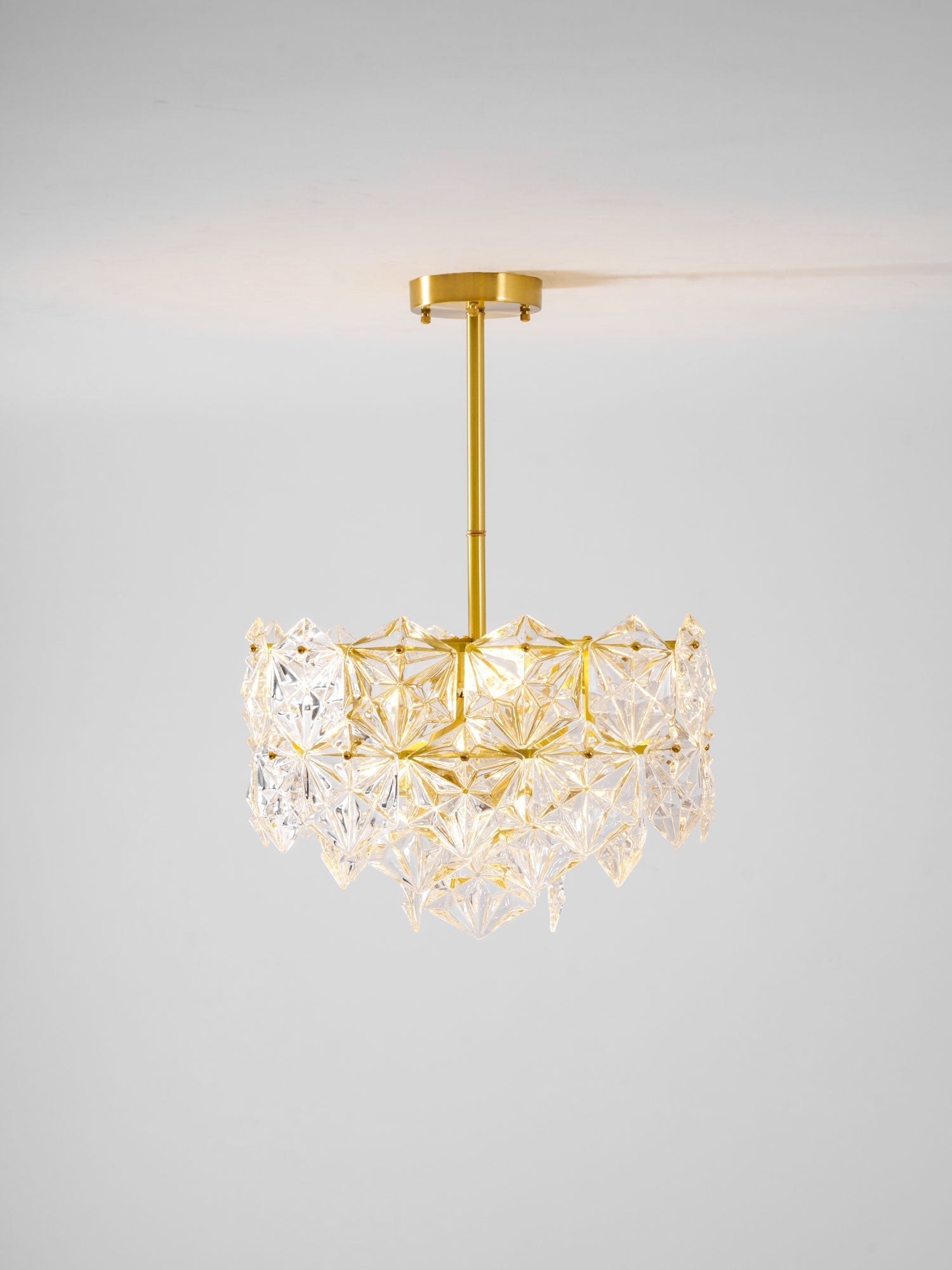 Lustra Chandelier Snowflake Glass Gold - Letslighting