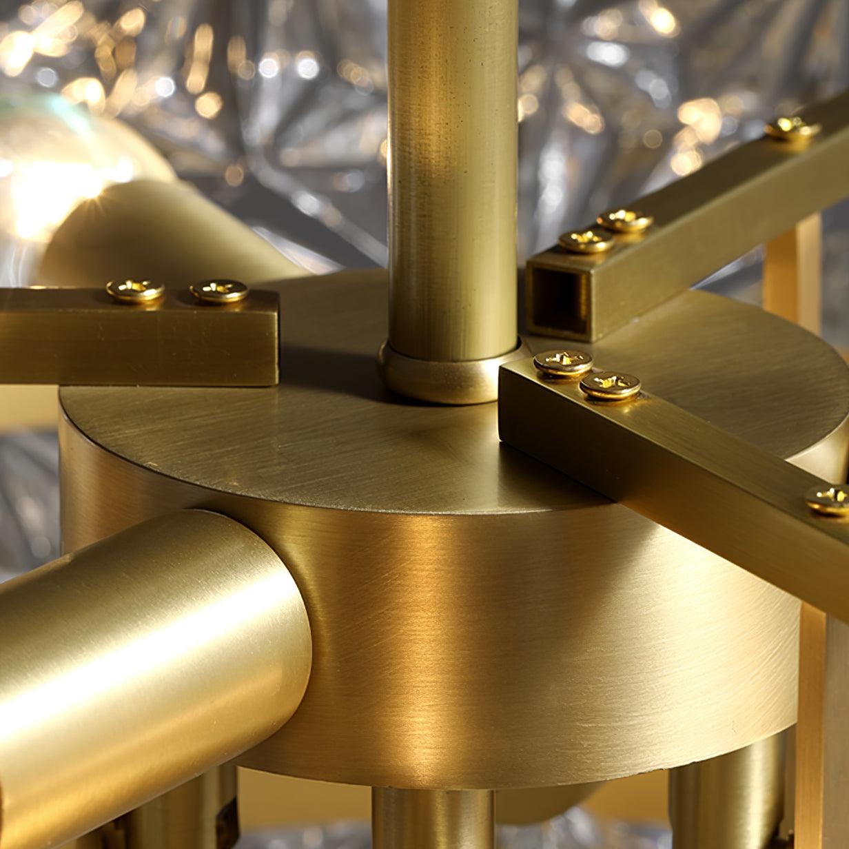 Lustra Chandelier Snowflake Glass Gold - Letslighting