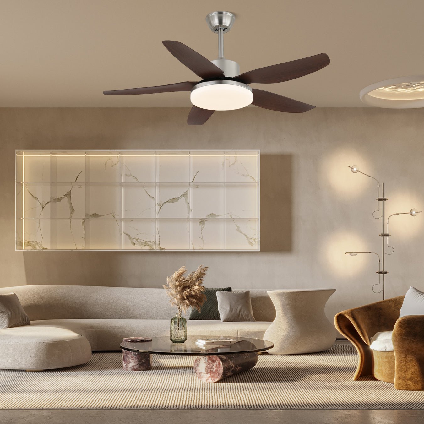 Eland Wood Ceiling Fan Light - Letslighting