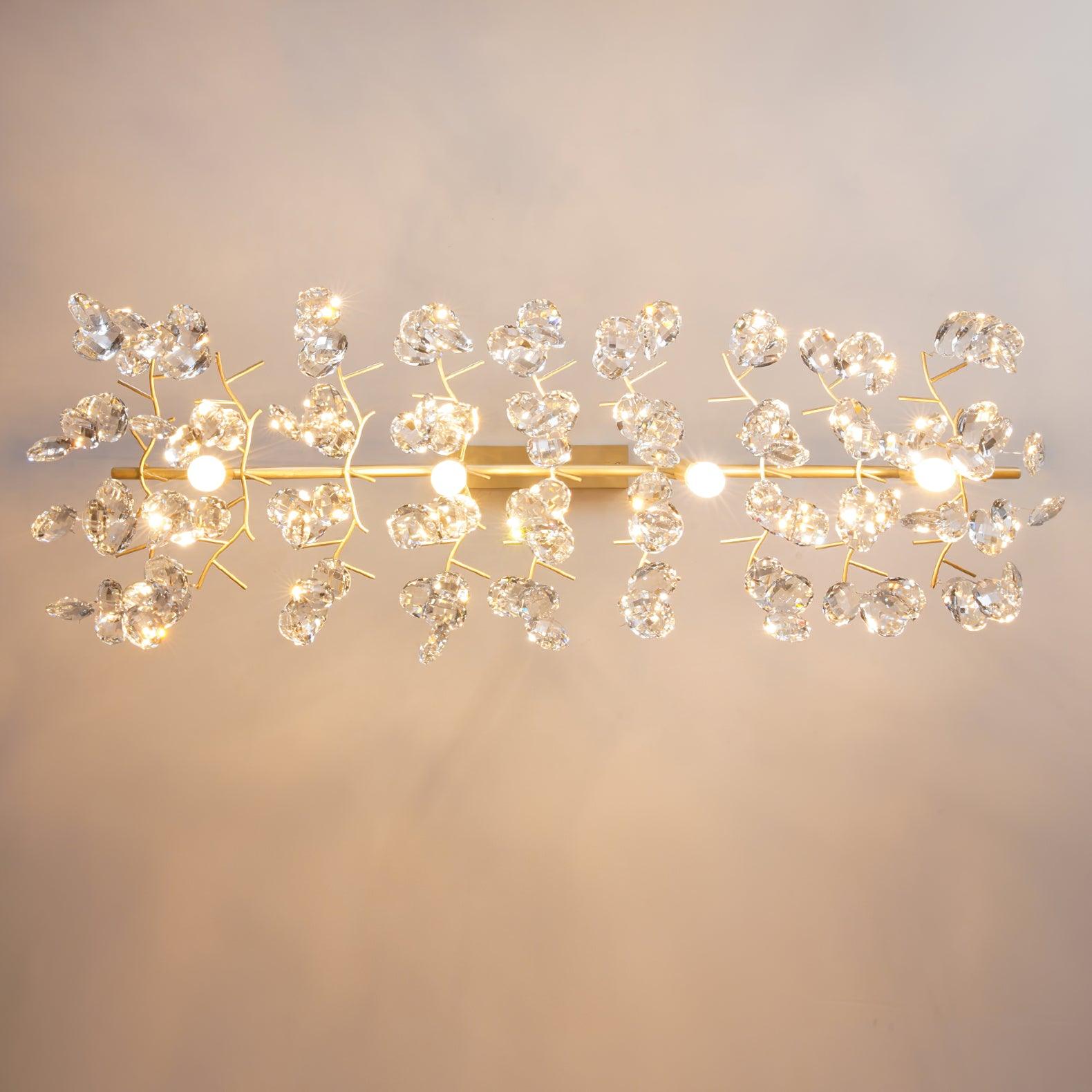 Lustra Chandelier Crystal Branch Gold LED - Letslighting