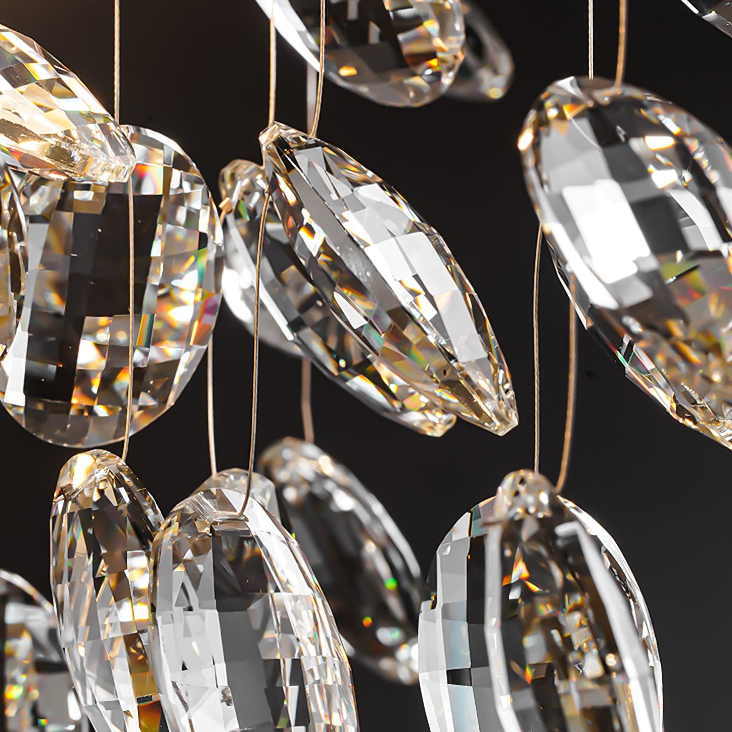Lustra Chandelier Crystal Branch Gold LED - Letslighting