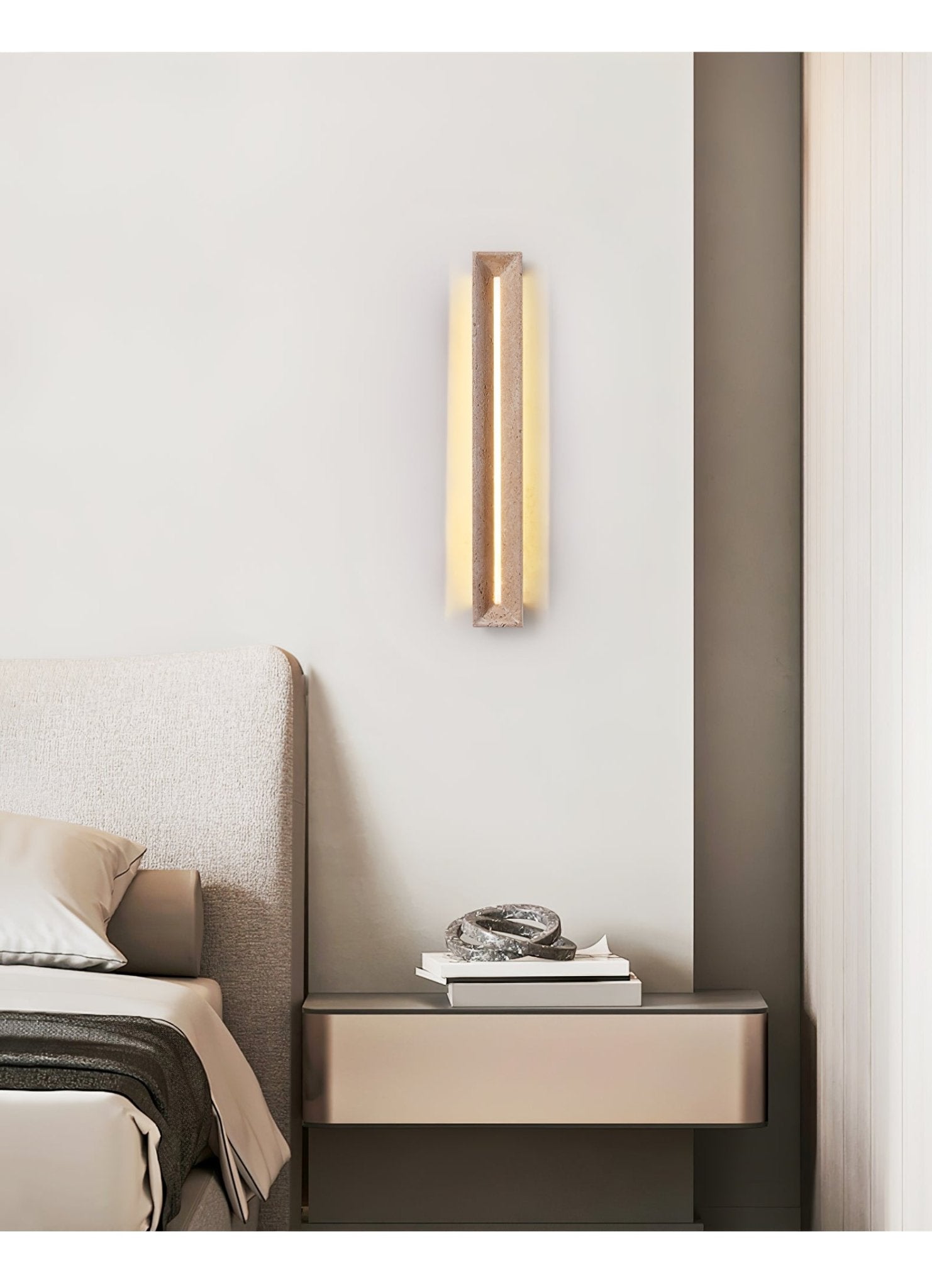 Anoren Minimalist Travertine Wall Light - Letslighting