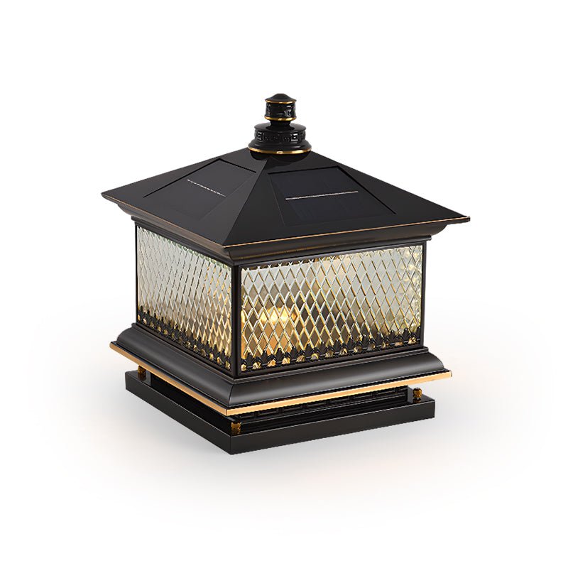 Evelor Classic Diamond Solar Post Outdoor Light - Letslighting
