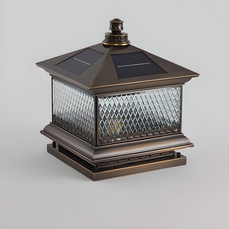 Evelor Classic Diamond Solar Post Outdoor Light - Letslighting
