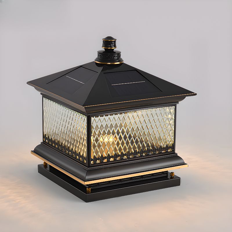 Evelor Classic Diamond Solar Post Outdoor Light - Letslighting