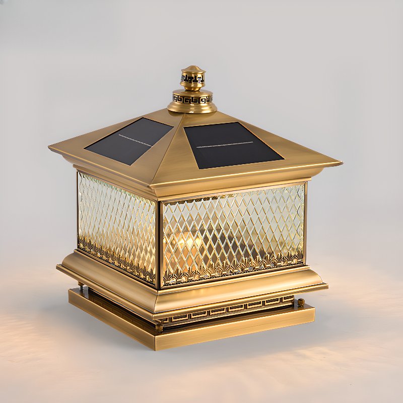 Evelor Classic Diamond Solar Post Outdoor Light - Letslighting