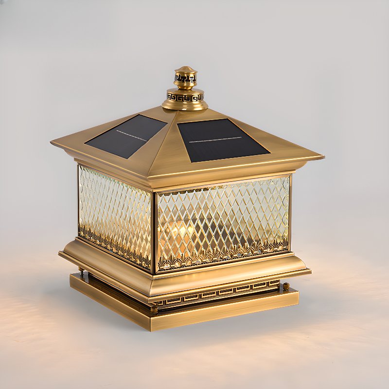 Evelor Classic Diamond Solar Post Outdoor Light - Letslighting