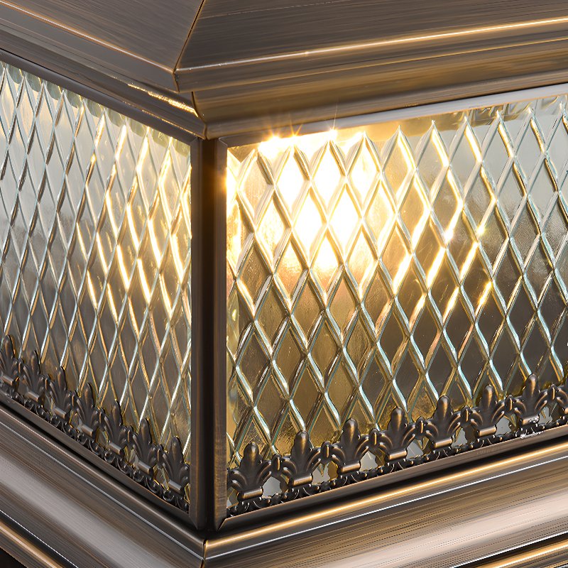 Evelor Classic Diamond Solar Post Outdoor Light - Letslighting