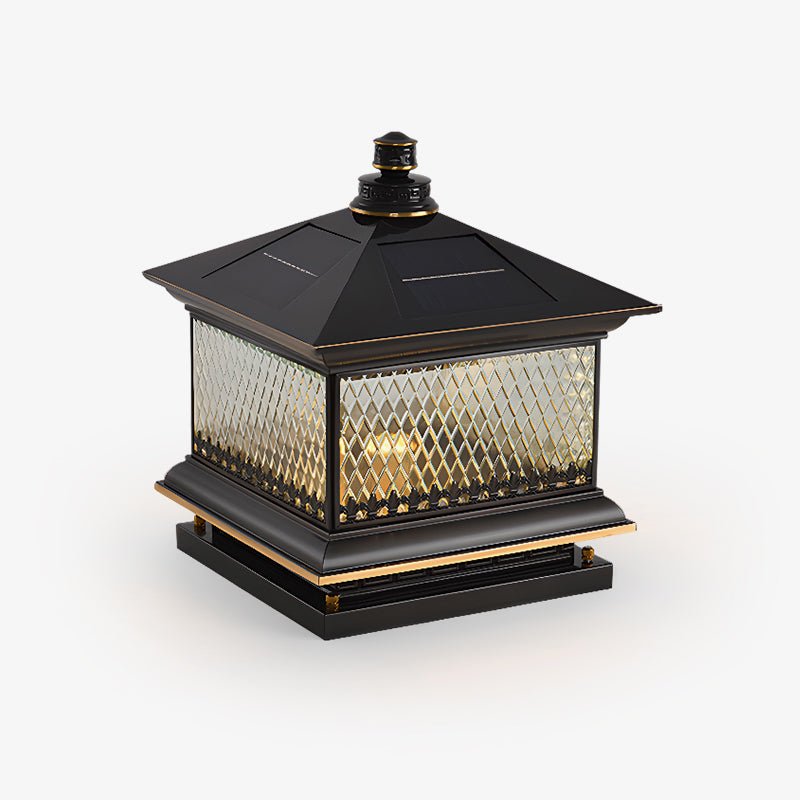 Evelor Classic Diamond Solar Post Outdoor Light - Letslighting
