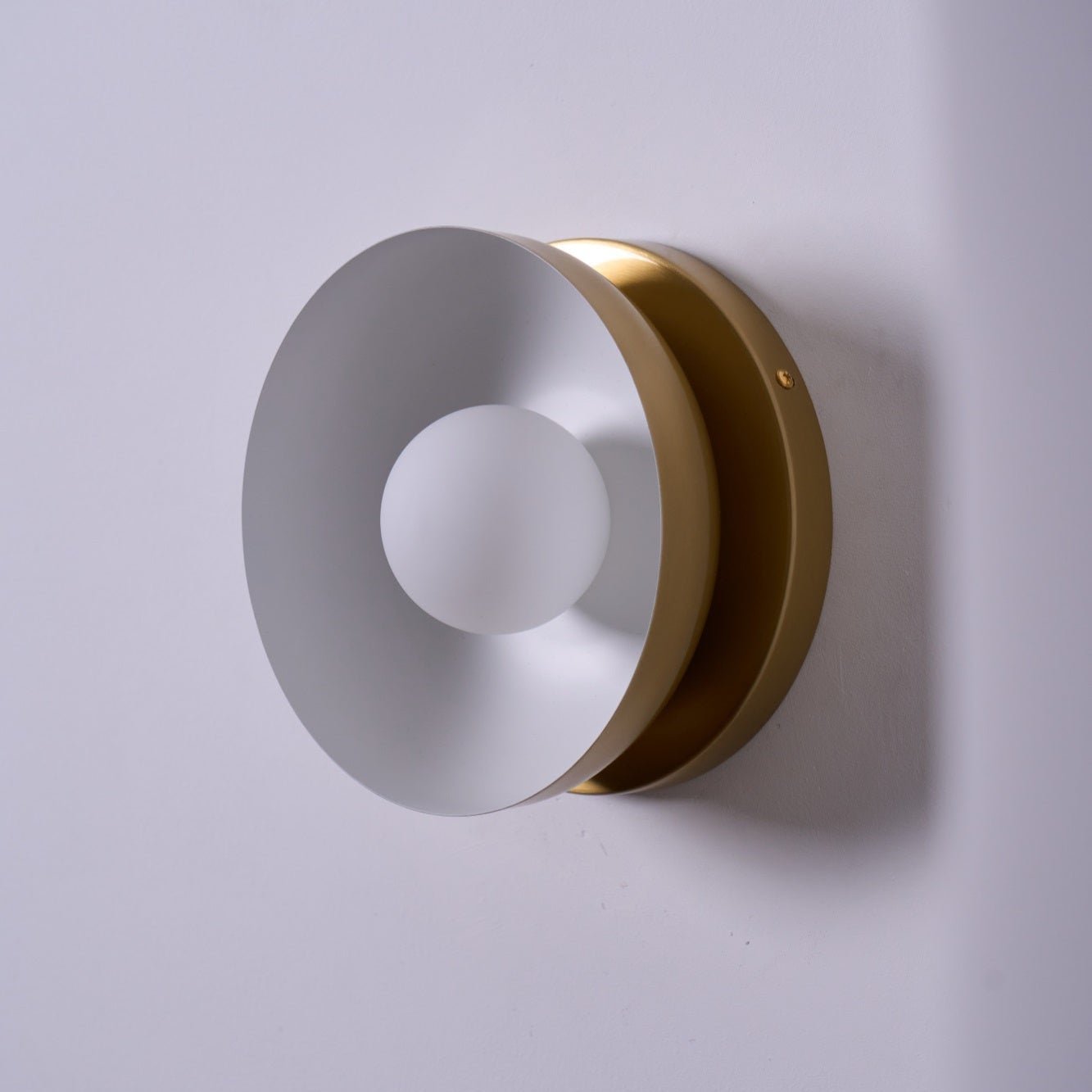 Vethaora Modern Minimalist Solar Eclipse Brass Glass Wall Light - Letslighting