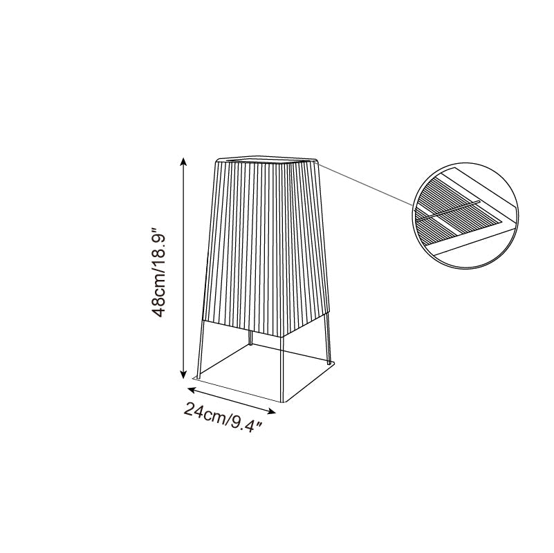 Solara Outdoor Post Light Slatted Vertical - Letslighting