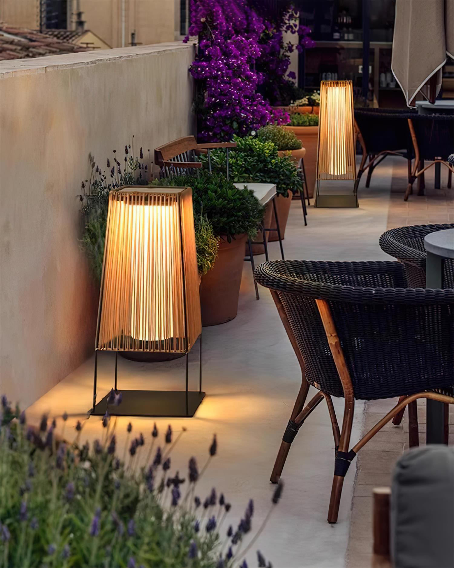 Solara Outdoor Post Light Slatted Vertical - Letslighting