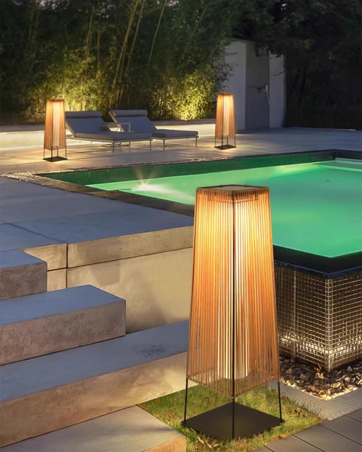 Solara Outdoor Post Light Slatted Vertical - Letslighting