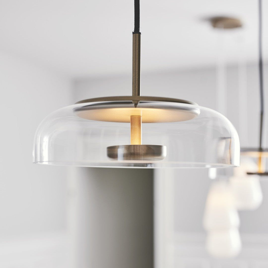 Lustra Pendant Lamp Transparent Glass Sleek - Letslighting