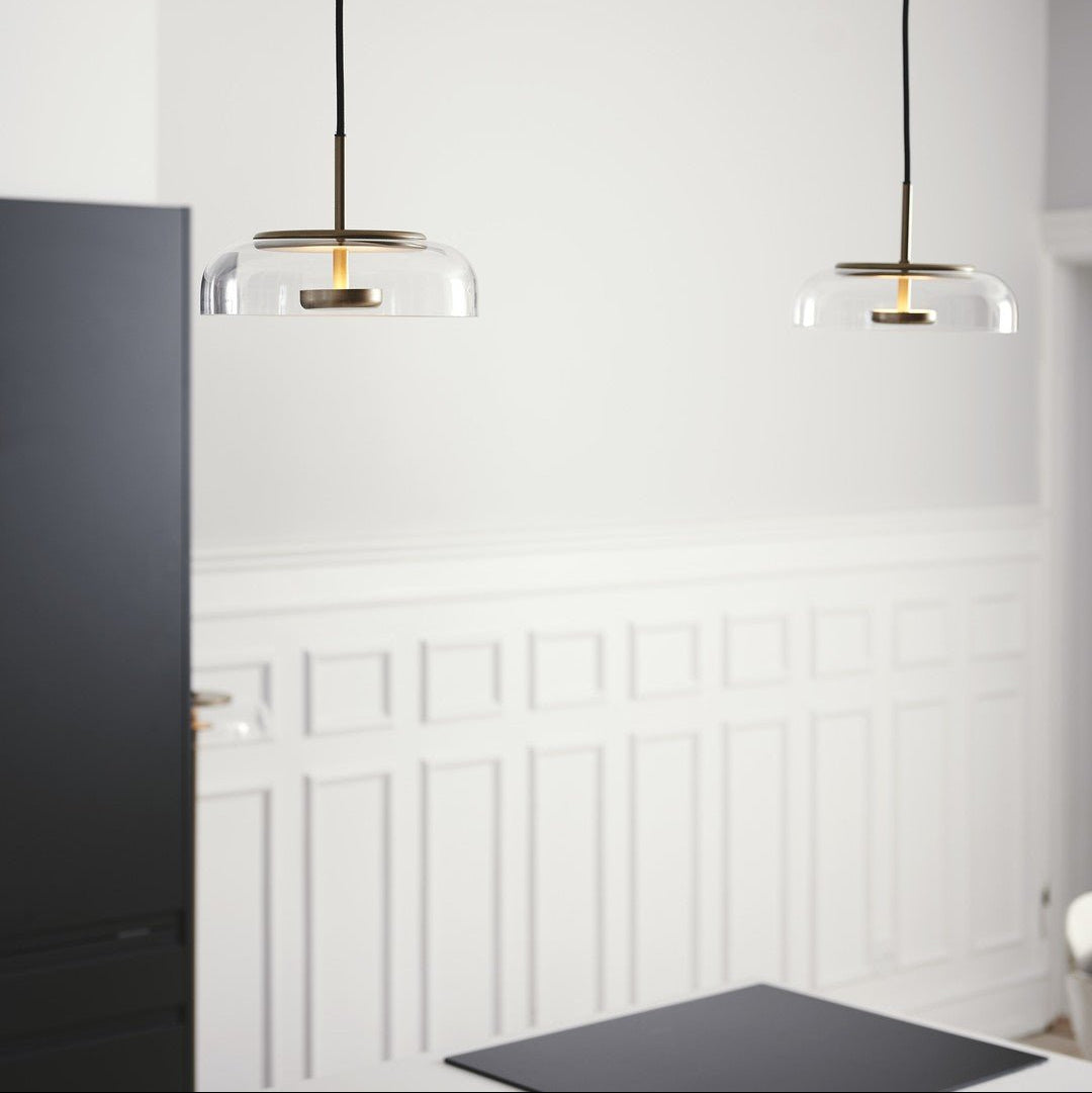 Lustra Pendant Lamp Transparent Glass Sleek - Letslighting