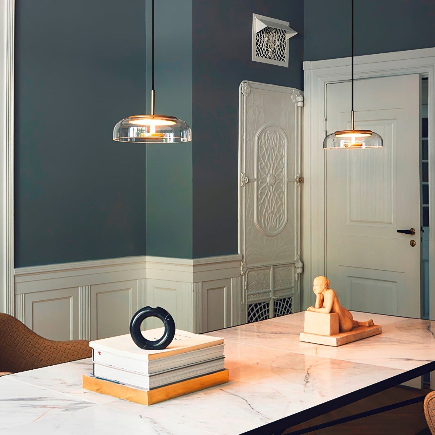 Lustra Pendant Lamp Transparent Glass Sleek - Letslighting