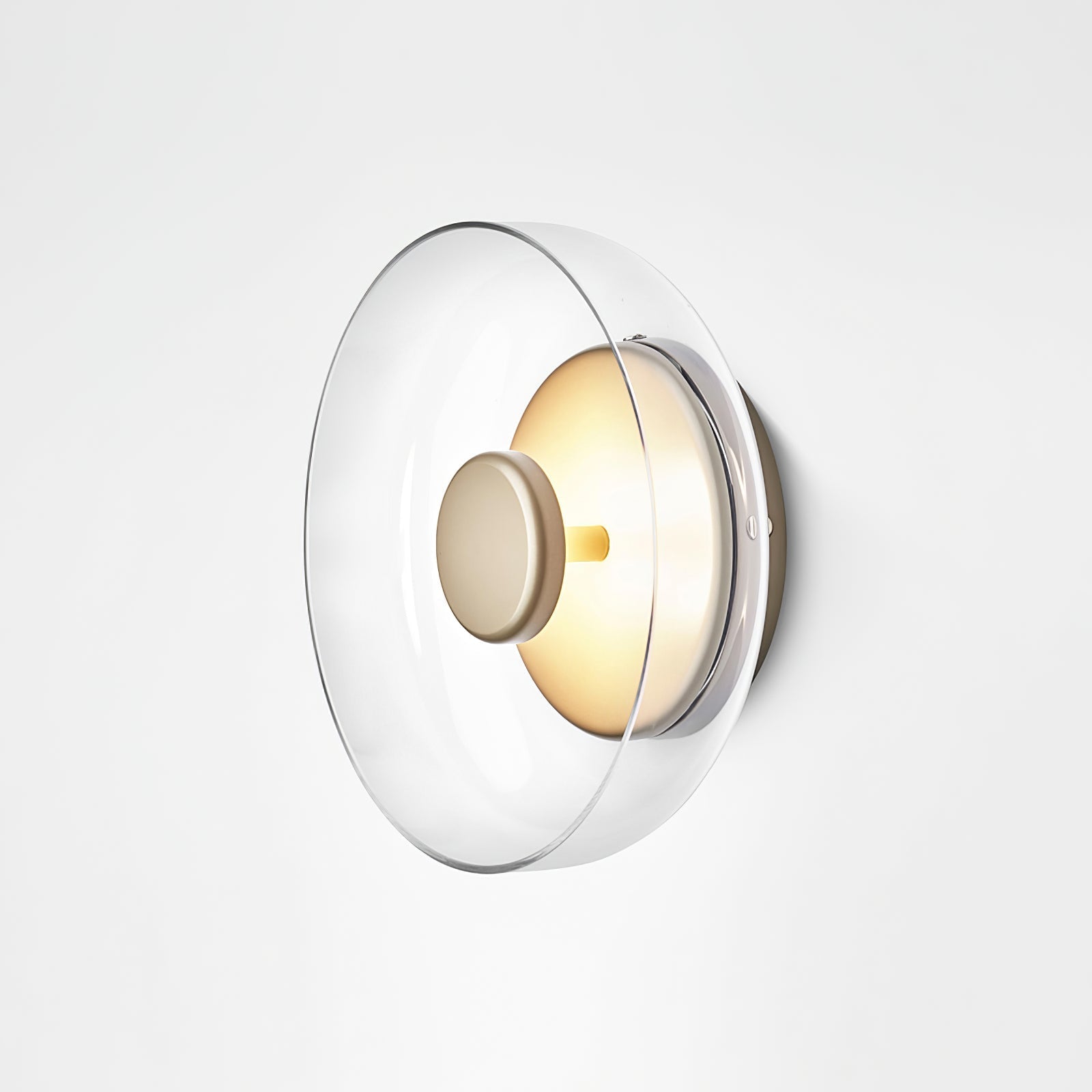 Crux Modern Minimalist Brass Glass Wall Light - Letslighting