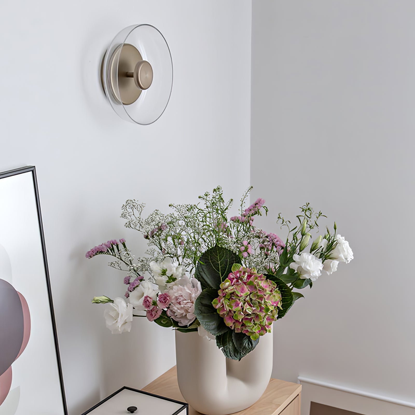 Crux Modern Minimalist Brass Glass Wall Light - Letslighting