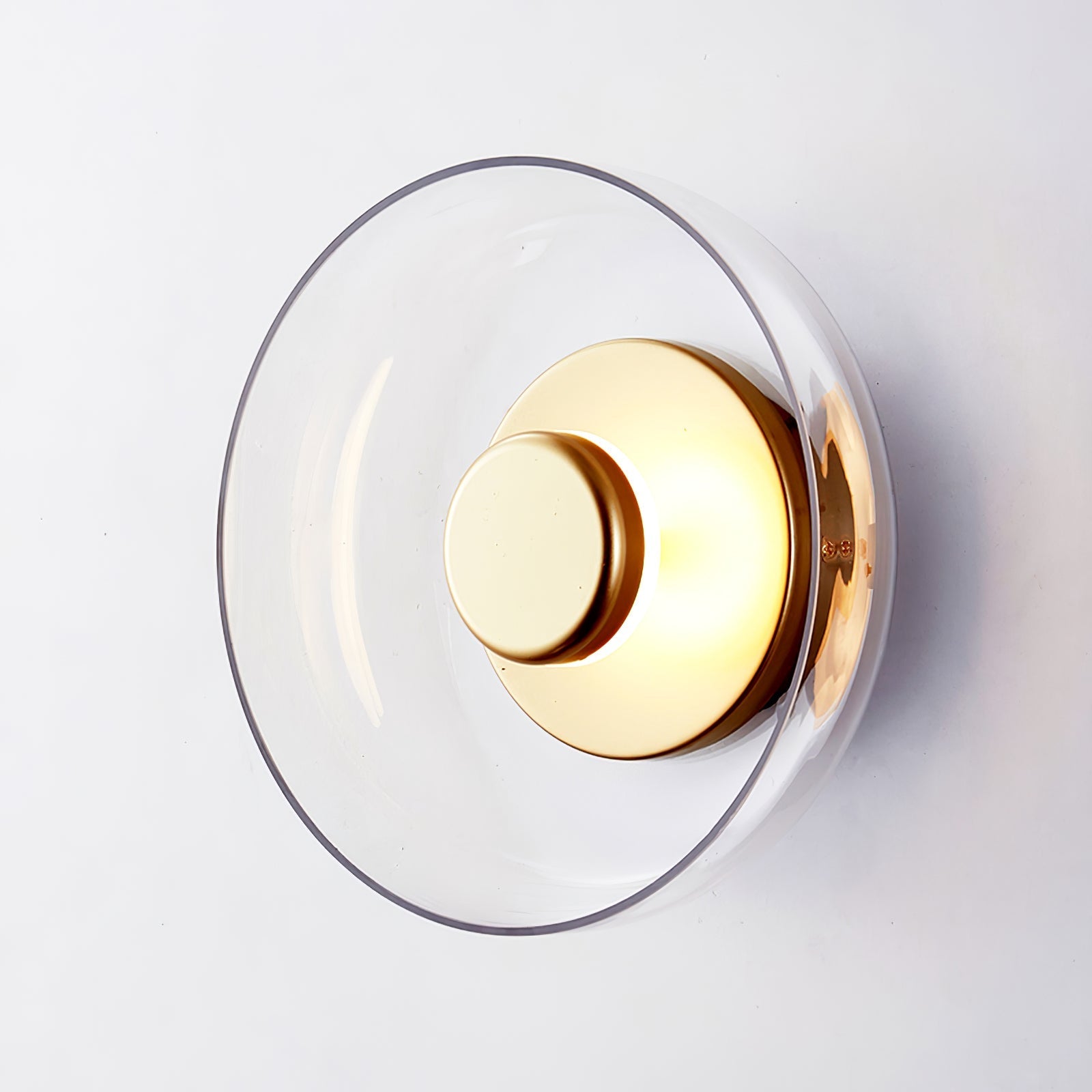 Crux Modern Minimalist Brass Glass Wall Light - Letslighting
