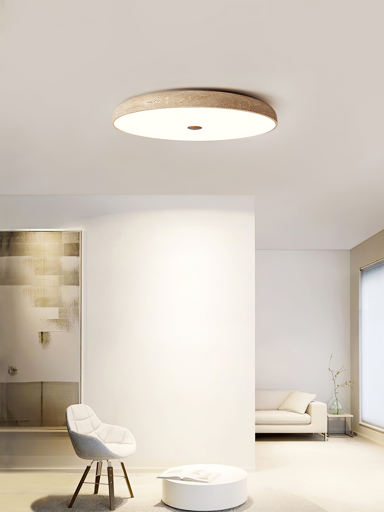 Orzoror Travertine Ceiling Light