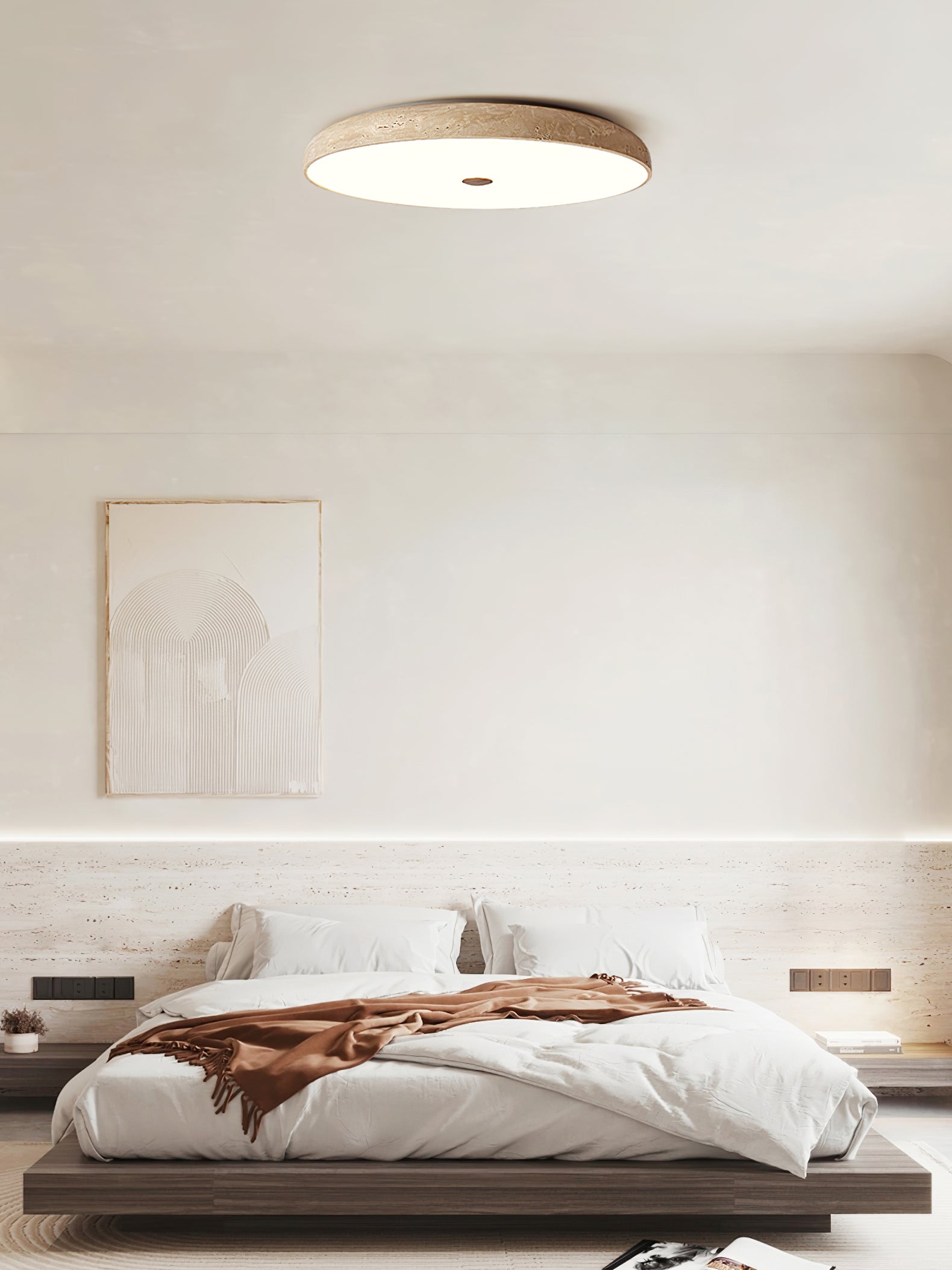 Orzoror Travertine Ceiling Light
