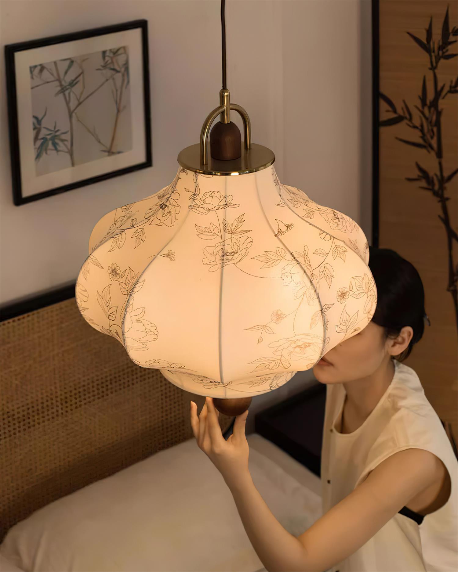 Calira Fabric Pendant Lamp - Letslighting
