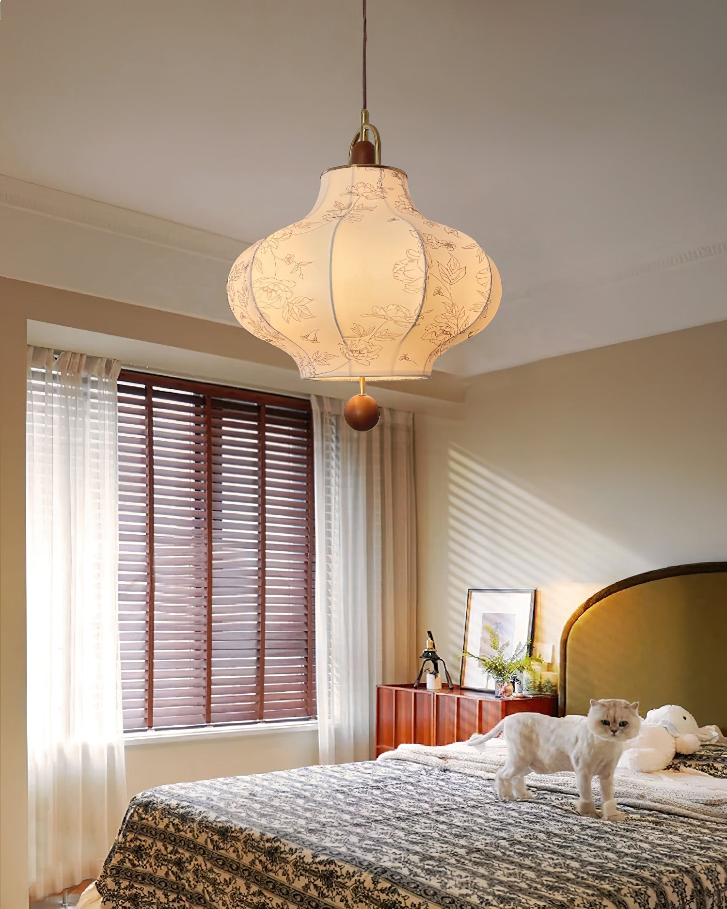 Calira Fabric Pendant Lamp - Letslighting